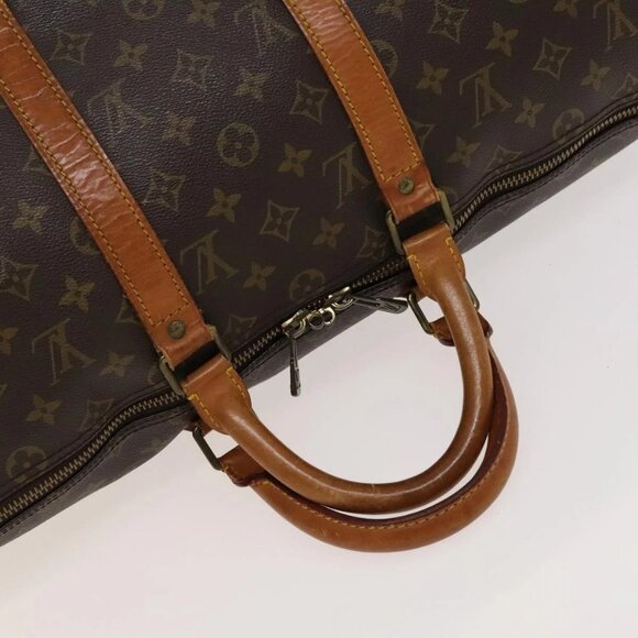LOUIS VUITTON Monogram Keepall 55 Boston Bag M41424 LV Auth KD301 - Picture 9 of 16